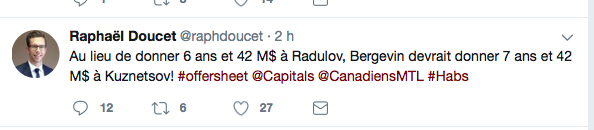 Evgeny Kuznetsov ou Alex Radulov... La réponse est CLAIR...