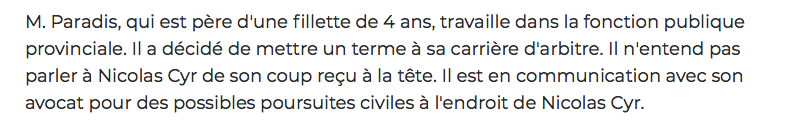 EXCLUSIF: L'ARBITRE FRAPPÉ au VISAGE MENT.