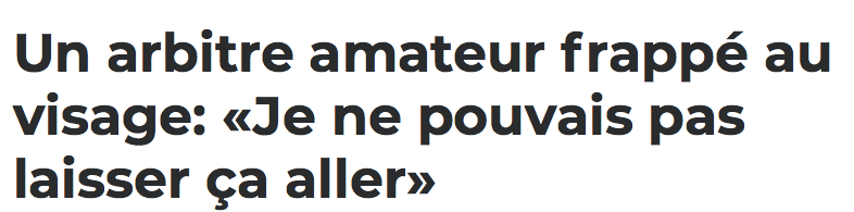 EXCLUSIF: L'ARBITRE FRAPPÉ au VISAGE MENT.