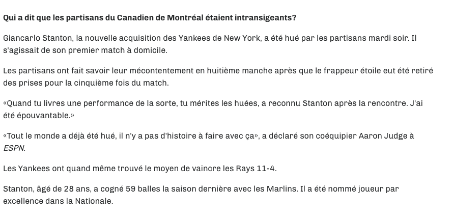 FANS vs FEFANS....Montréal vs New York....