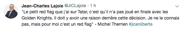 Faudrait peut-être informer Michel Therrien que...