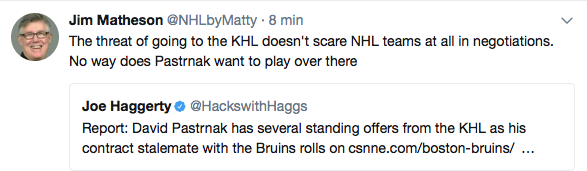 Faudrait que David Pastrnak arrête de se ridiculiser...