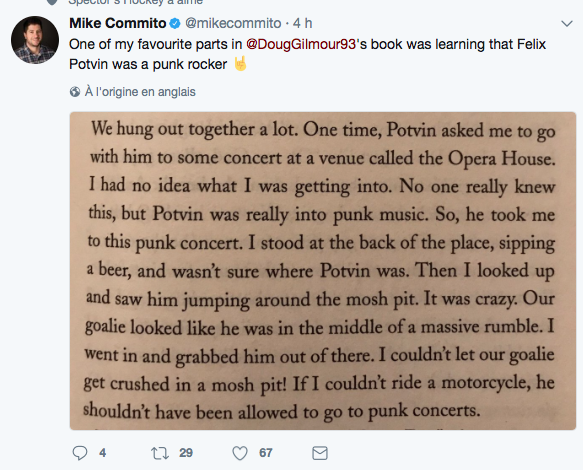 Félix Potvin...et cette ANECDOTE...WOW...