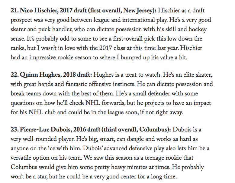 Filip Zadina est 11e...Jesperi Kotkaniemi est 14e...