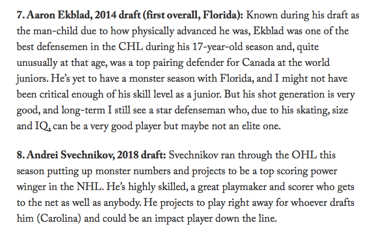 Filip Zadina est 11e...Jesperi Kotkaniemi est 14e...