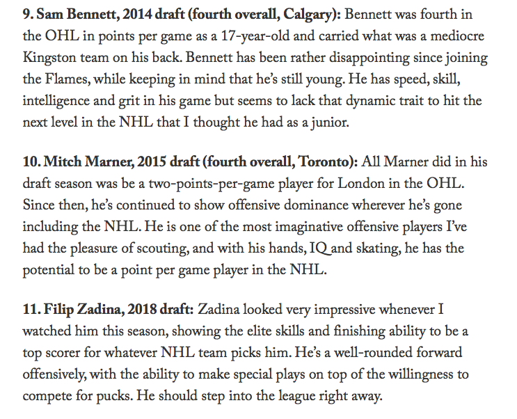 Filip Zadina est 11e...Jesperi Kotkaniemi est 14e...