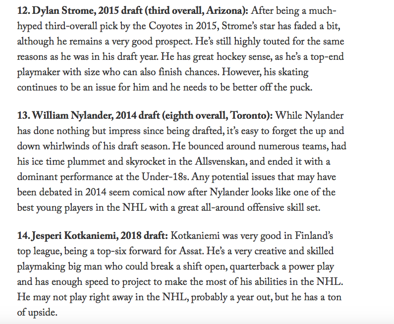 Filip Zadina est 11e...Jesperi Kotkaniemi est 14e...