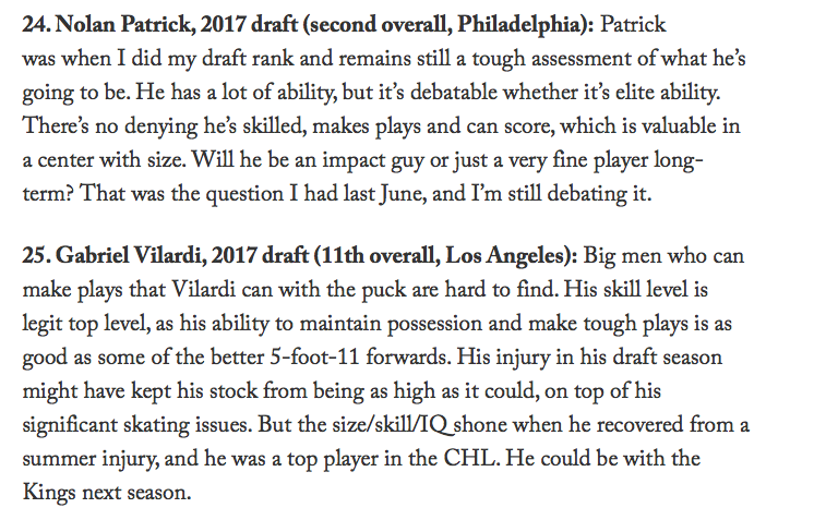 Filip Zadina est 11e...Jesperi Kotkaniemi est 14e...
