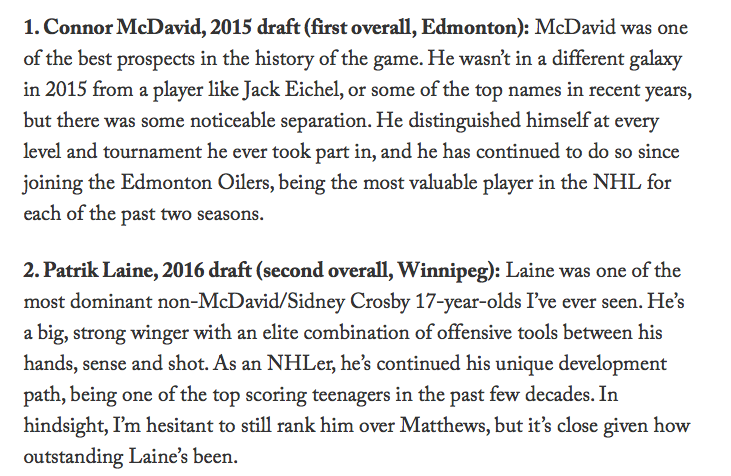 Filip Zadina est 11e...Jesperi Kotkaniemi est 14e...