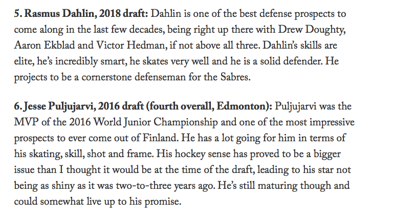 Filip Zadina est 11e...Jesperi Kotkaniemi est 14e...