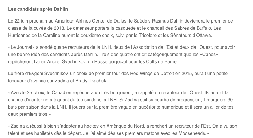 Filip Zadina est un GEEK du hockey....