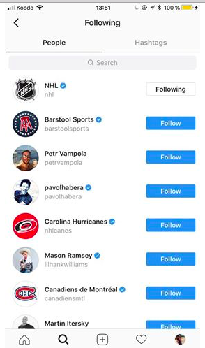  Filip Zadina suit maintenant les Hurricanes sur Instagram...