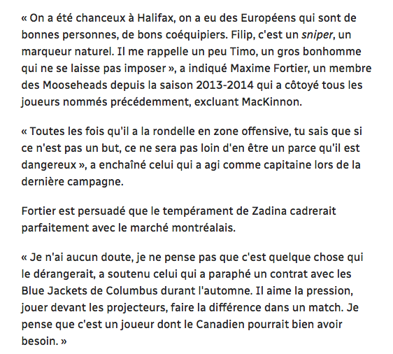 Filip Zadina...est dans la même classe que Rasmus Dahlin...