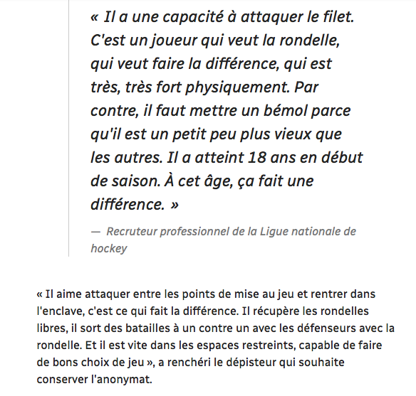 Filip Zadina...est dans la même classe que Rasmus Dahlin...