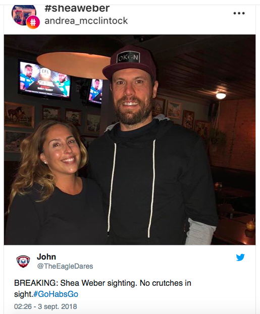 Finies les BÉQUILLES pour Shea Weber?