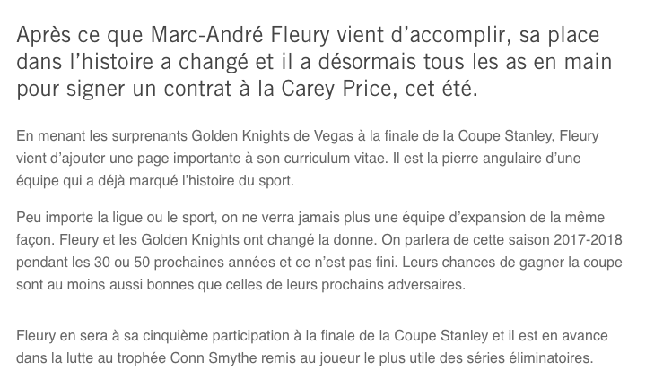 Fleury est un MEILLEUR JACK que Price..