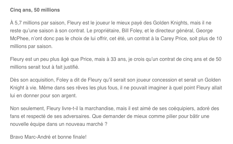 Fleury est un MEILLEUR JACK que Price..