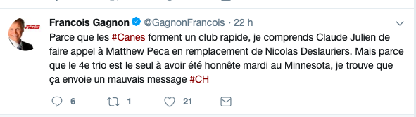 François Gagnon doit s'en vouloir...