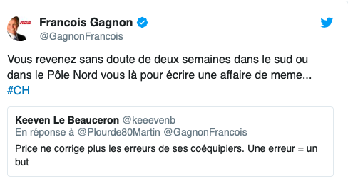 François Gagnon utilise L'ARROGANCE...Pour défendre Carey Price..