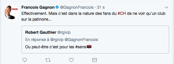  François Gagnon...ne semble pas au courant...