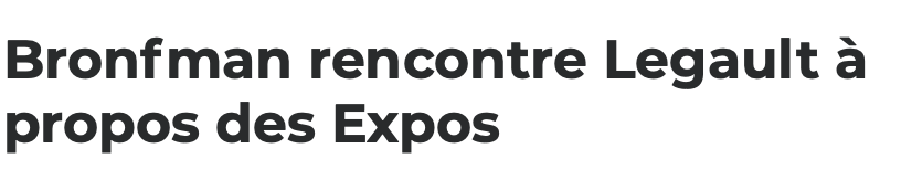 François Legault DIT OUI AUX EXPOS!!!!!