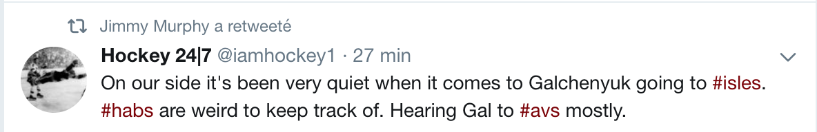 Galchenyuk au Colorado...Toujours possible...