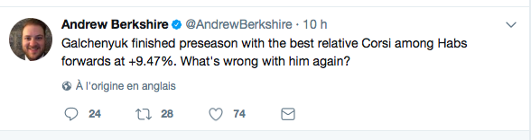  Galchenyuk...le MEILLEUR des STATS AVANCÉES..