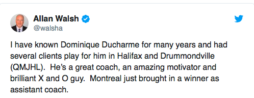 Geoff Molson est CRAMPÉ..En obligeant Marc Bergevin à engager DOM DOM DUCHARME...