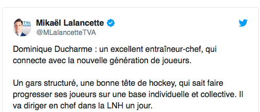 Geoff Molson est CRAMPÉ..En obligeant Marc Bergevin à engager DOM DOM DUCHARME...