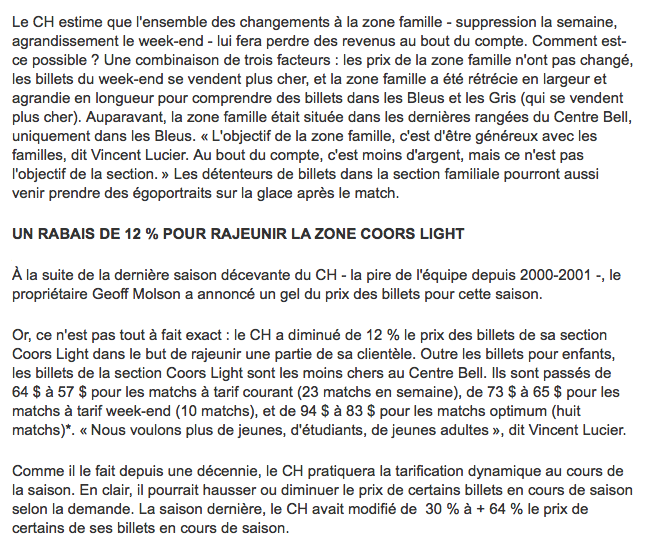 Geoff Molson joue avec les chiffres...et les enfants...