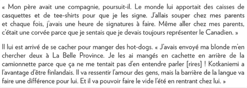 Guillaume Latendresse, a le culot de PLEURNICHER pendant toute une entrevue...