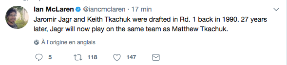 HAHA!! Et là...Jagr va jouer avec son fils!!!!!