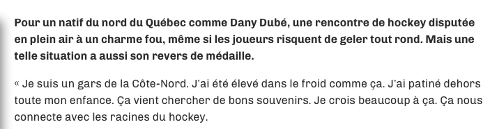 HAHA!!! Il faudrait que les équipes de Claude Julien jouent DEWORS à l'année..