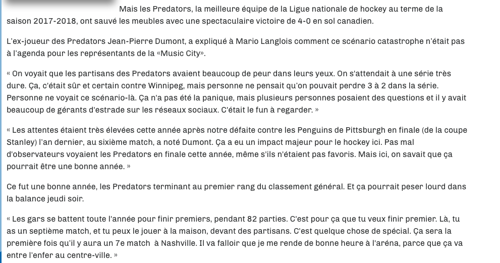 HAHA!!!! Jean-Pierre Dumont se croit dans l'équipe!!!!!
