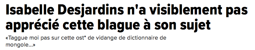 HAHA!!! La blonde de David Desharnais PÈTE une COCHE!!!!!
