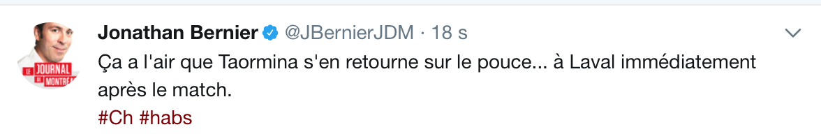 HAHA... Le défenseur du CH pourrait se faire faire un Gerard Gallant...