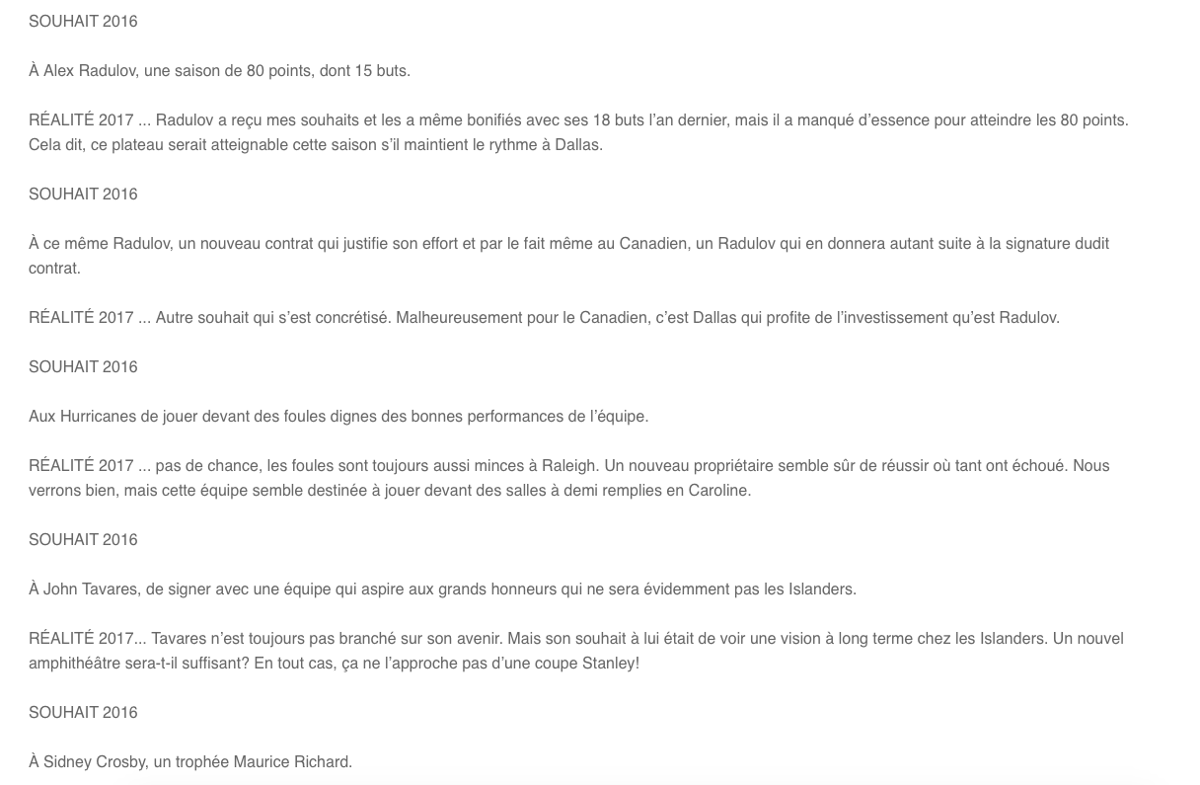 HAHA!!!! Les prédictions de TVA Sports...