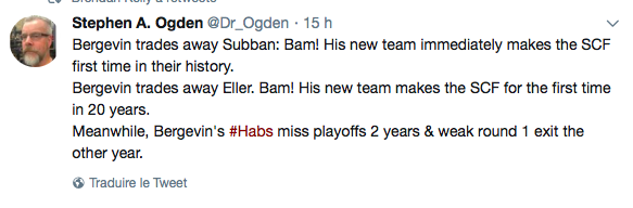 HAHA!!! Marc Bergevin ADORE ça....
