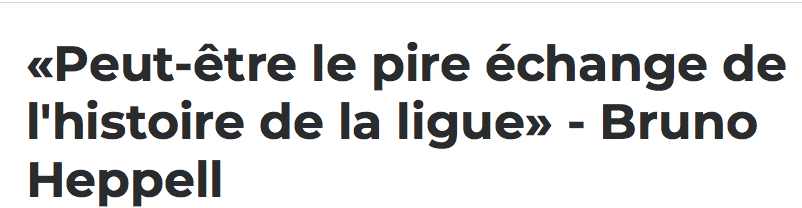 HAHA!!!! On dirait qu'on parle de Marc Bergevin...
