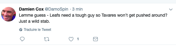 HAHA!!!! On envoie Nicolas Deslauriers à Toronto...