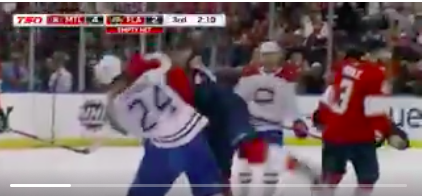 HAHA!!! Phil Danault fait un GSP STYLE à Aaron Ekblad!!!!