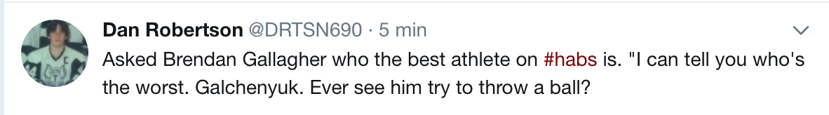 HAHA...Alex Galchenyuk le pire athlète du CH...