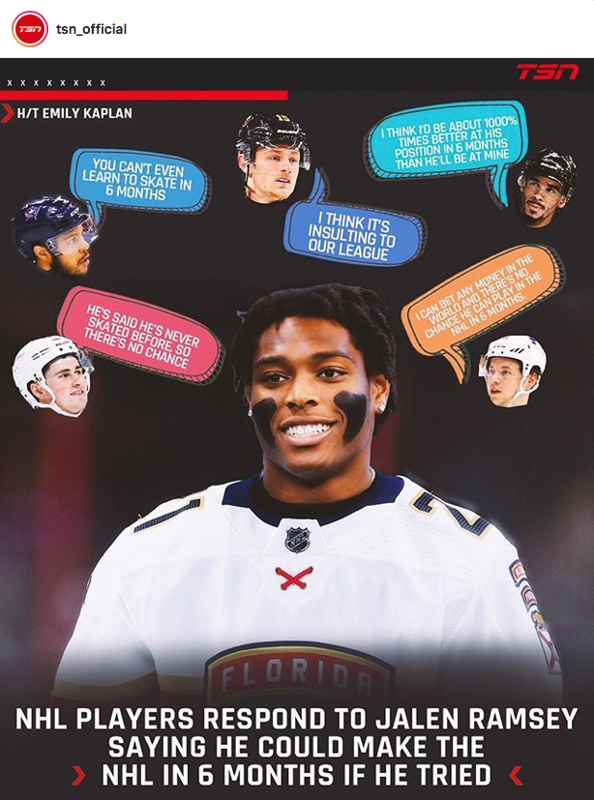 HAHA...C'est Evander Kane, qui a la meilleure réponse...