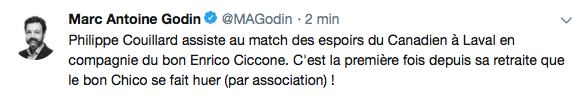 HAHA...Enrico Ciccone hué au match des recrues...