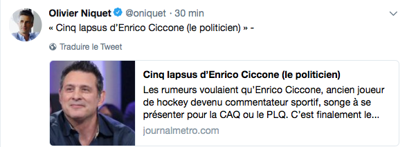 HAHA...Et Ciccone veut représenter les Québécois ???