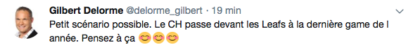 HAHA...Gilbert Delorme voit grand pour le CH...