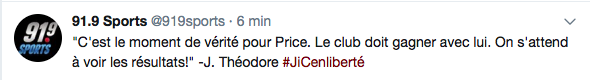 HAHA...Jose Théodore sait de quoi il parle...