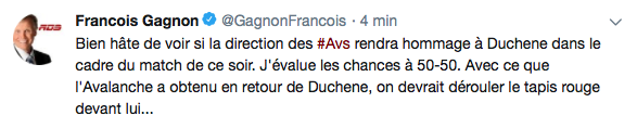 HAHA...Juste pour ça, l'Avalanche est obligée de faire de quoi...