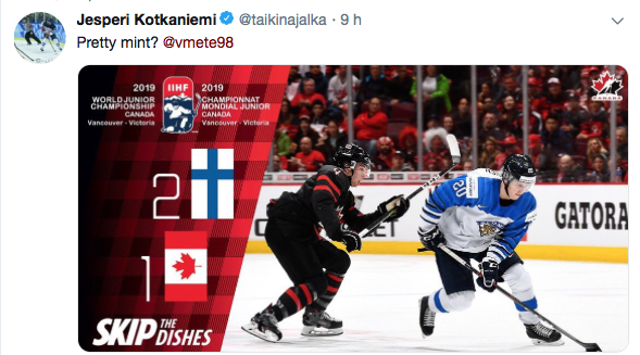 HAHA...Kotkaniemi est crampé...