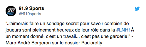 HAHA...Le plombier, qui fait la leçon à Pacioretty...